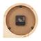 8" Light Brown Wood Round Abstract Clock